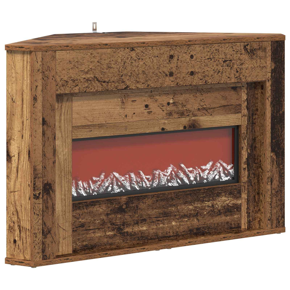 vidaXL Fireplace with LED Strip Old Wood 95 x 42.5 x 60 cm
