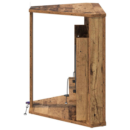 vidaXL Fireplace with LED Strip Old Wood 95 x 42.5 x 60 cm
