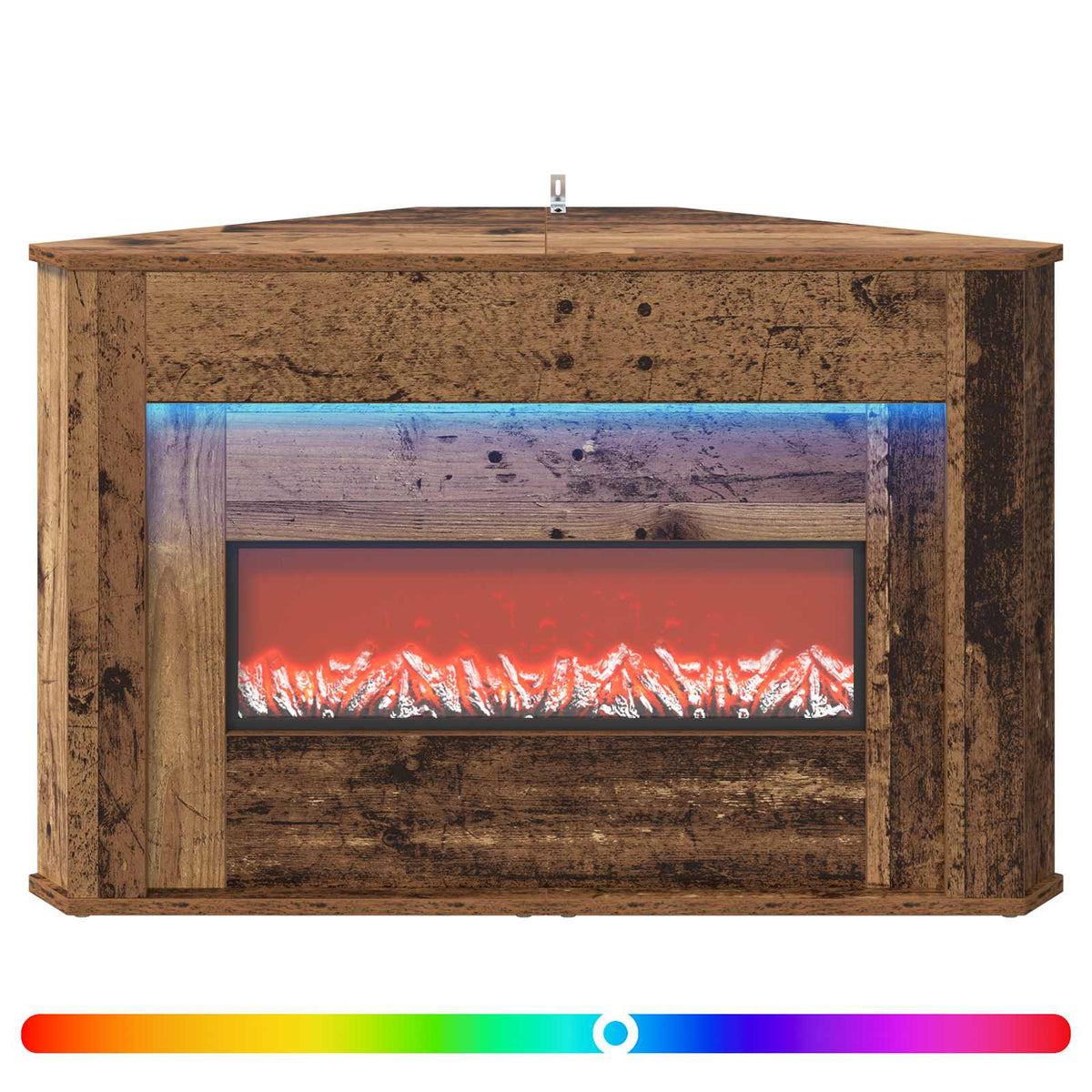 vidaXL Fireplace with LED Strip Old Wood 95 x 42.5 x 60 cm