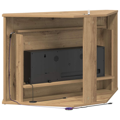 vidaXL Fireplace with LED Strip Artisan Oak 95 x 42.5 x 60 cm