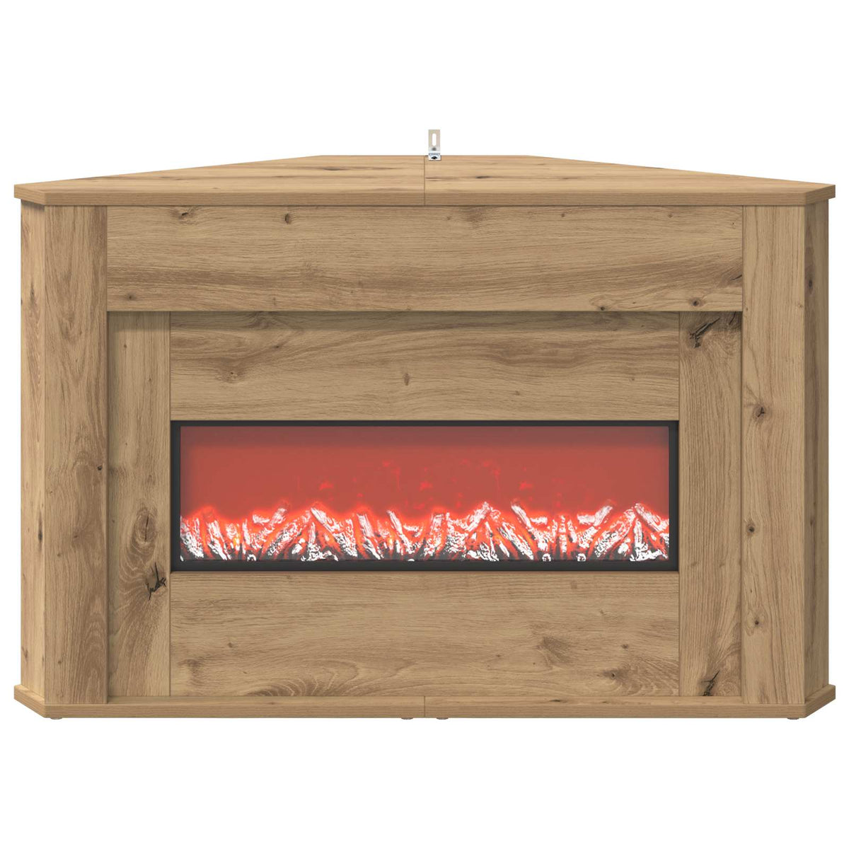 vidaXL Fireplace with LED Strip Artisan Oak 95 x 42.5 x 60 cm