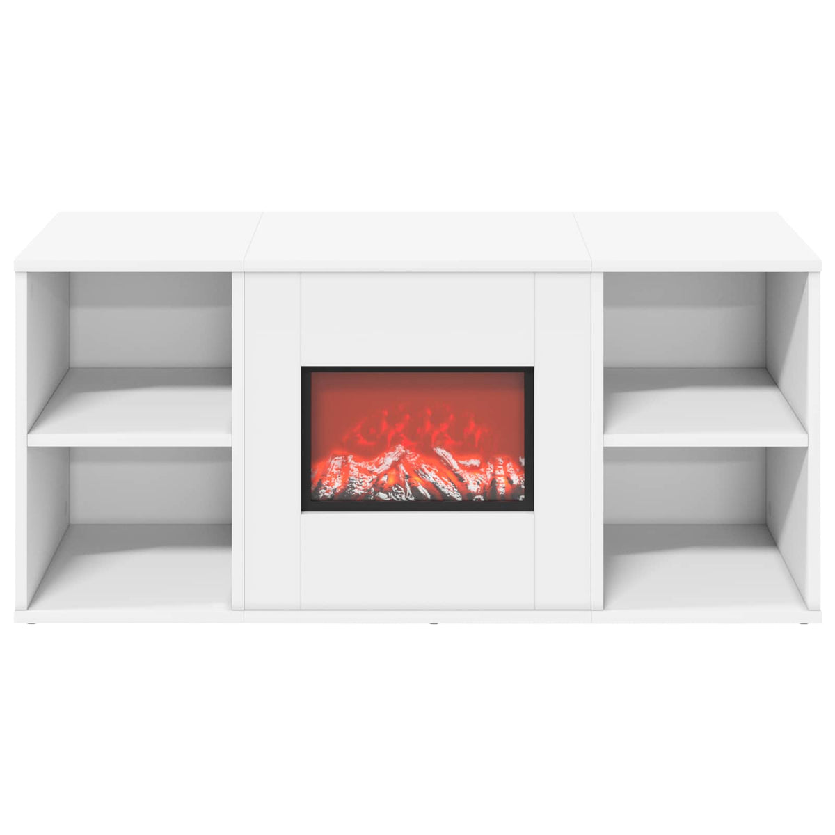 vidaXL Electric Fireplace White 100 x 37 x 45.5 cm Engineered wood