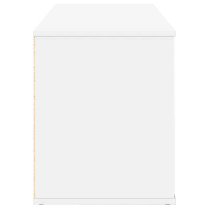 vidaXL Electric Fireplace White 100 x 37 x 45.5 cm Engineered wood