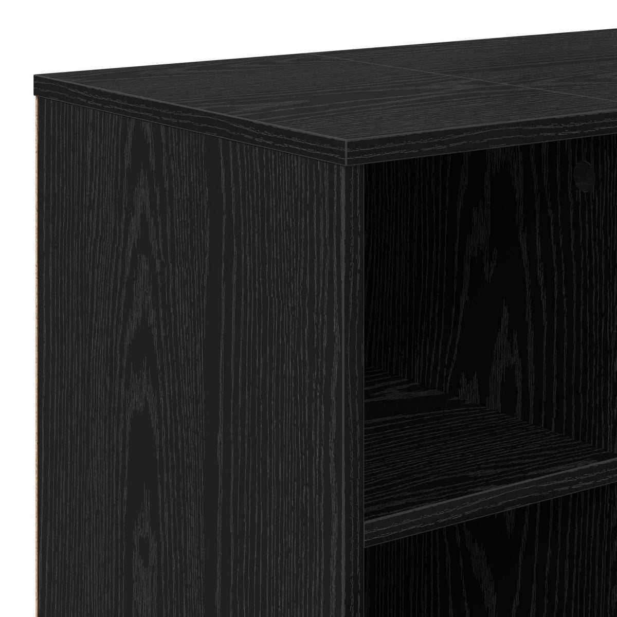 vidaXL Electric Fireplace Black Oak 100 x 37 x 45.5 cm Engineered wood