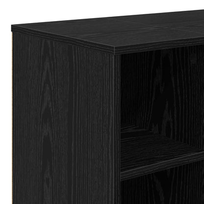 vidaXL Electric Fireplace Black Oak 100 x 37 x 45.5 cm Engineered wood