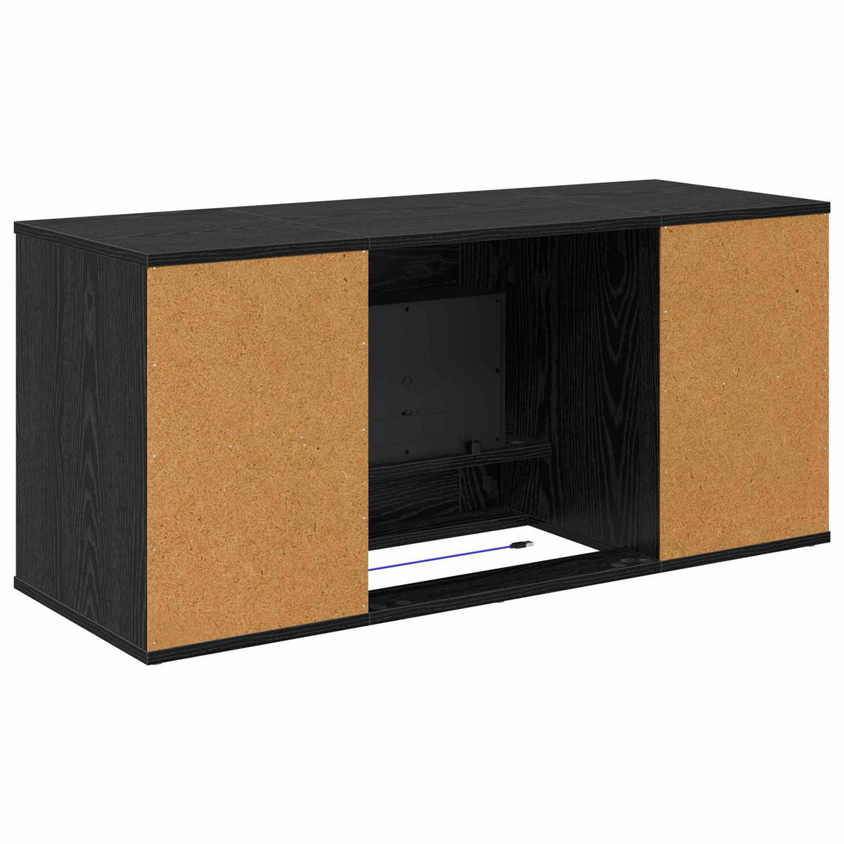 vidaXL Electric Fireplace Black Oak 100 x 37 x 45.5 cm Engineered wood