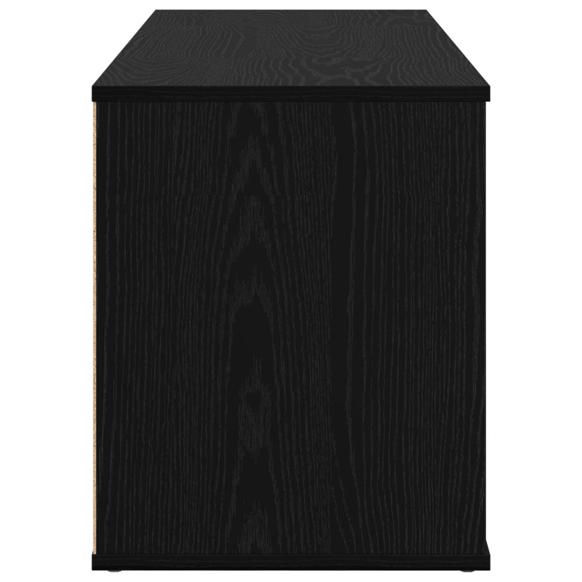 vidaXL Electric Fireplace Black Oak 100 x 37 x 45.5 cm Engineered wood
