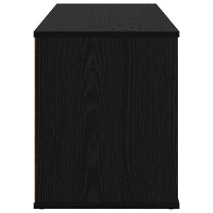 vidaXL Electric Fireplace Black Oak 100 x 37 x 45.5 cm Engineered wood