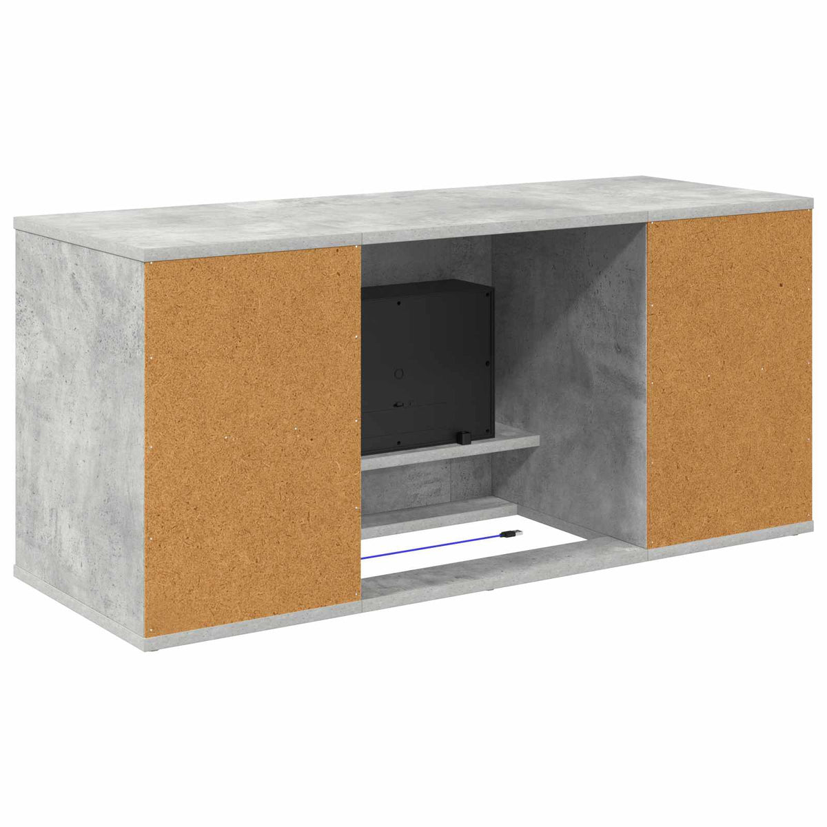 vidaXL Electric Fireplace Concrete 100 x 37 x 45.5 cm Engineered wood