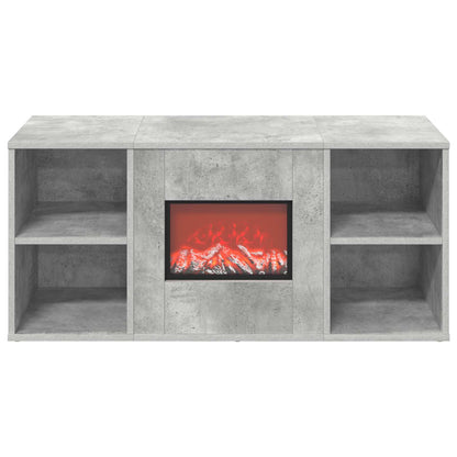vidaXL Electric Fireplace Concrete 100 x 37 x 45.5 cm Engineered wood