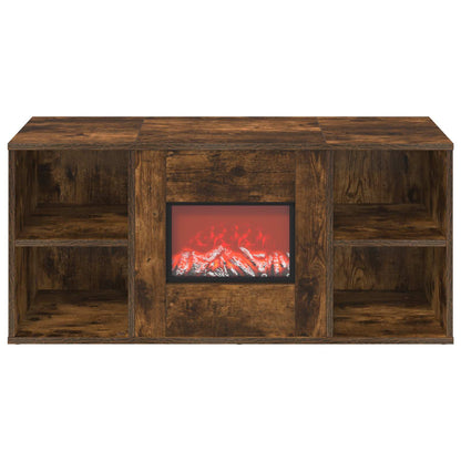 vidaXL Electric Fireplace Smoked Oak 100 x 37 x 45.5 cm