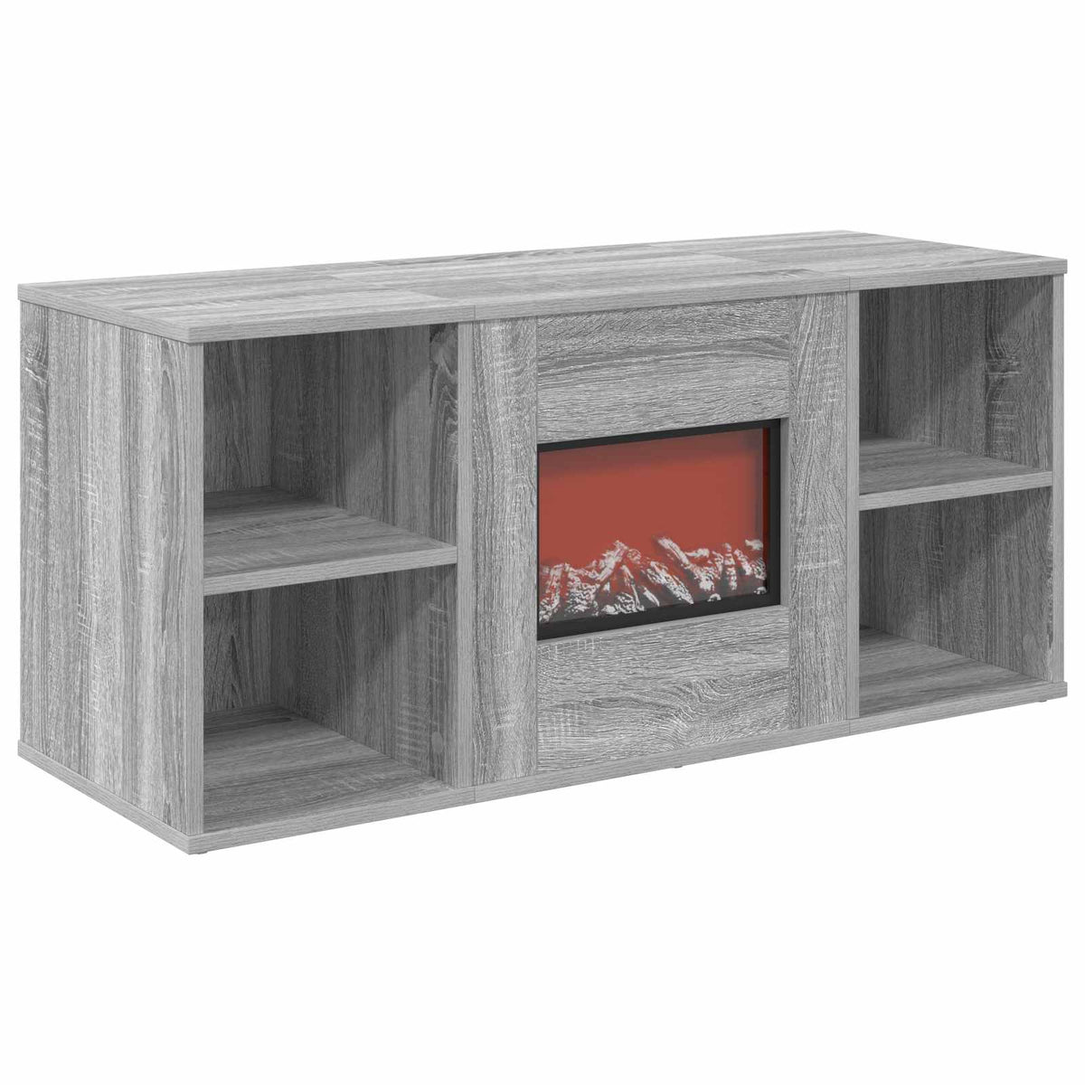 vidaXL Electric Fireplace Grey Sonoma 100 x 37 x 45.5 cm