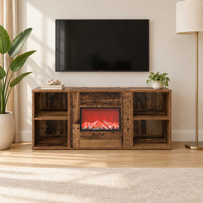 vidaXL Electric Fireplace Old Wood 100 x 37 x 45.5 cm Engineered wood