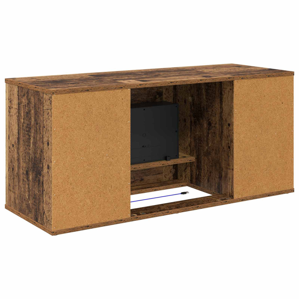 vidaXL Electric Fireplace Old Wood 100 x 37 x 45.5 cm Engineered wood