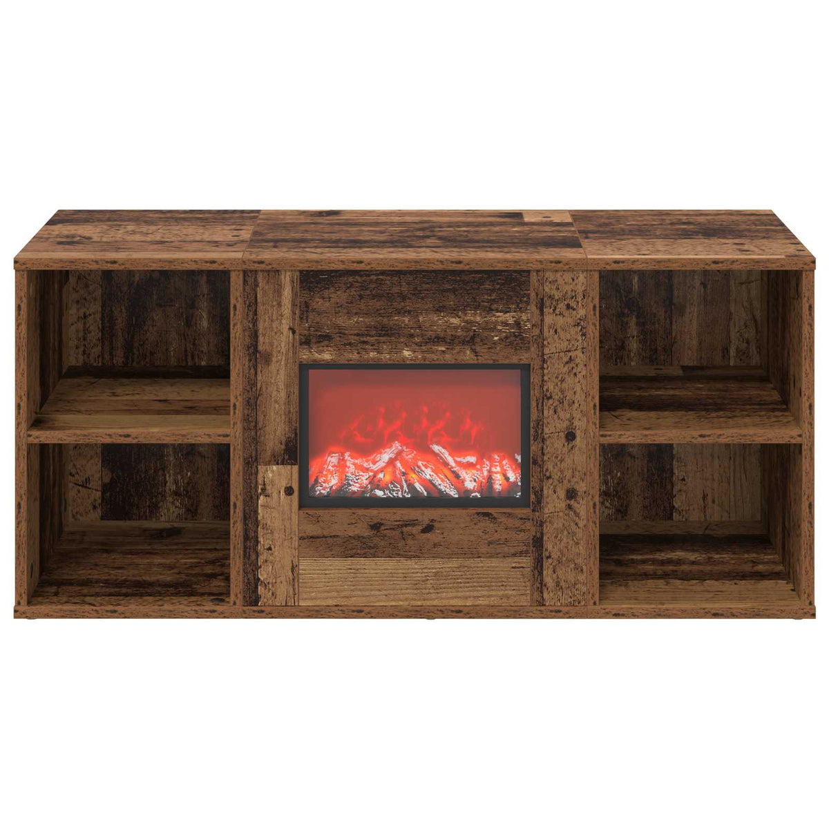 vidaXL Electric Fireplace Old Wood 100 x 37 x 45.5 cm Engineered wood
