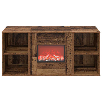 vidaXL Electric Fireplace Old Wood 100 x 37 x 45.5 cm Engineered wood