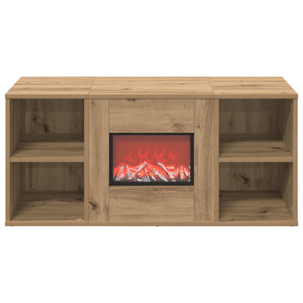 vidaXL Electric Fireplace Artisan Oak 100 x 37 x 45.5 cm