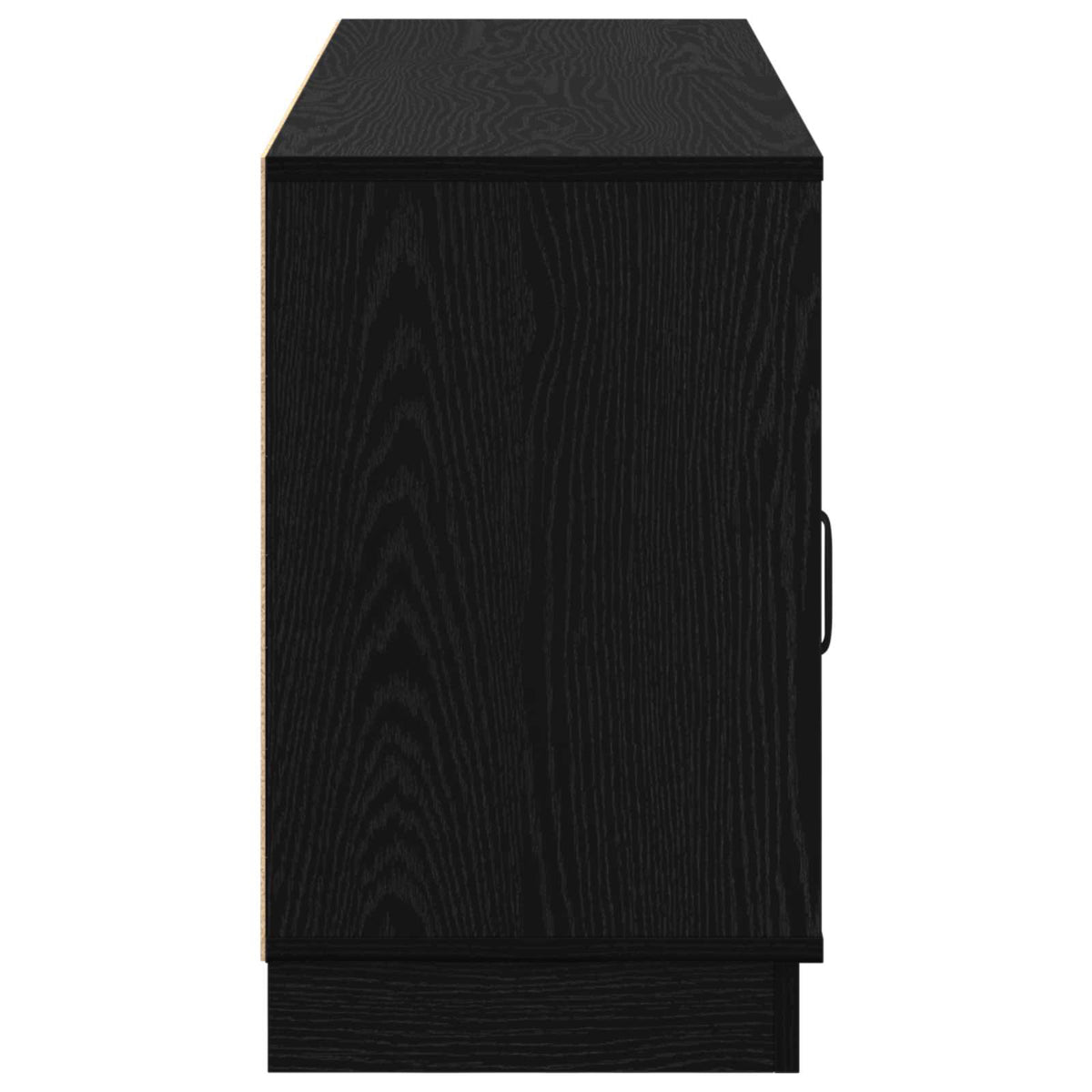 vidaXL Electric Fireplace Black Oak 100 x 33 x 55 cm Engineered wood