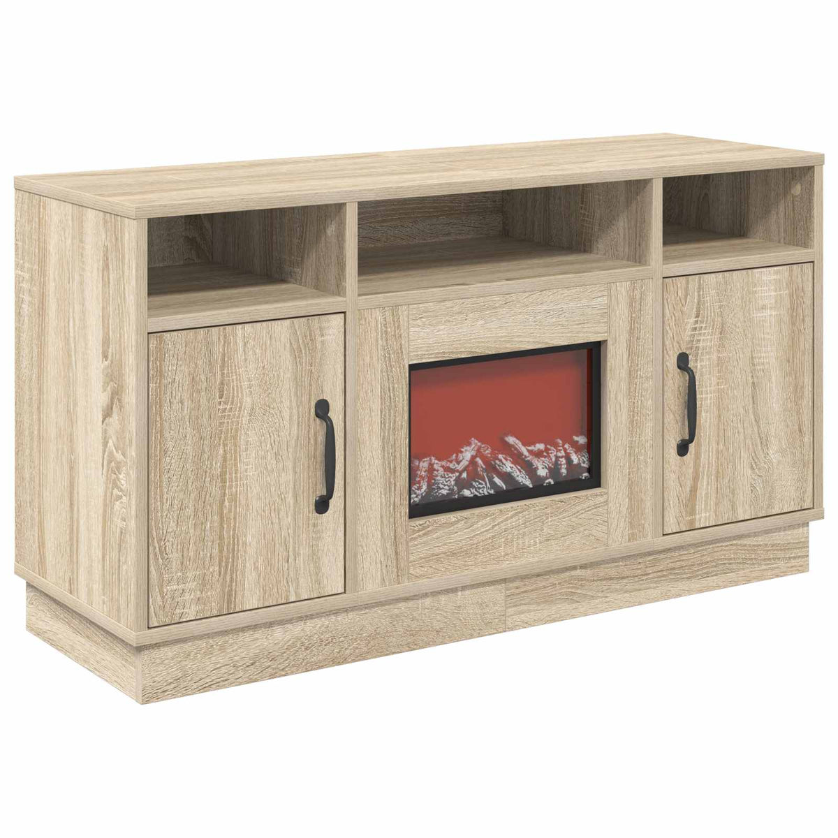 vidaXL Electric Fireplace Sonoma 100 x 33 x 55 cm Engineered wood