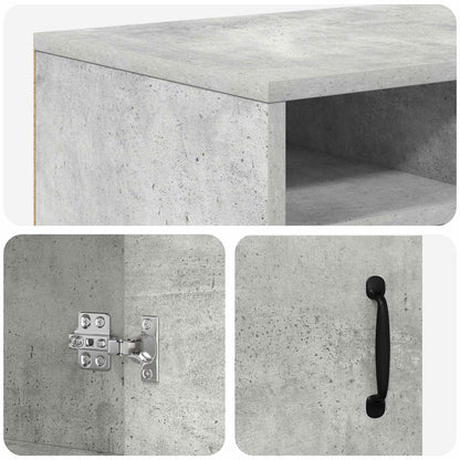 vidaXL Electric Fireplace Concrete 100 x 33 x 55 cm Engineered wood