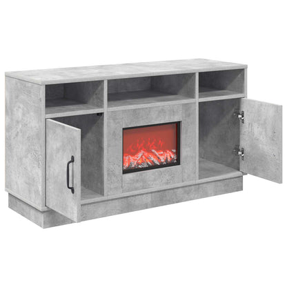 vidaXL Electric Fireplace Concrete 100 x 33 x 55 cm Engineered wood