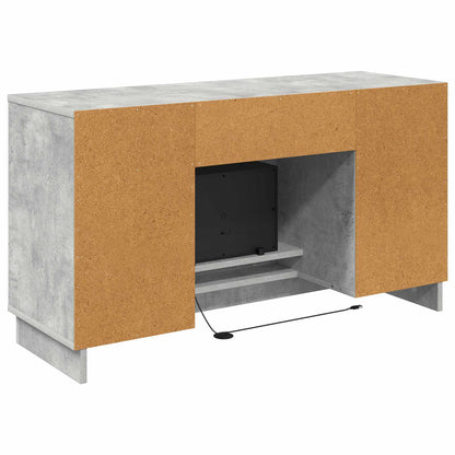 vidaXL Electric Fireplace Concrete 100 x 33 x 55 cm Engineered wood