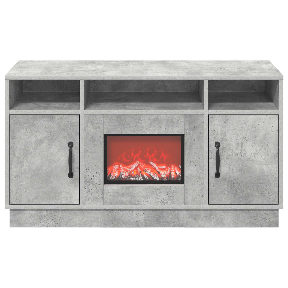 vidaXL Electric Fireplace Concrete 100 x 33 x 55 cm Engineered wood