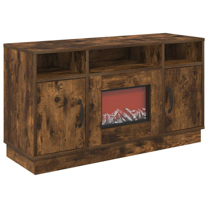 vidaXL Electric Fireplace Smoked Oak 100 x 33 x 55 cm Engineered wood