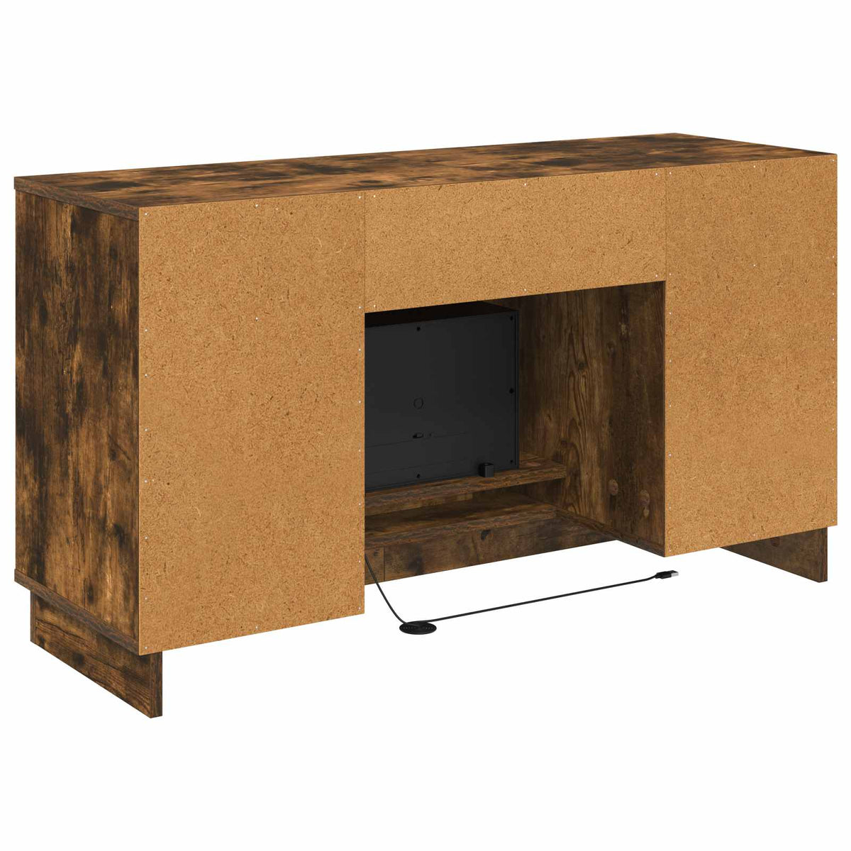 vidaXL Electric Fireplace Smoked Oak 100 x 33 x 55 cm Engineered wood