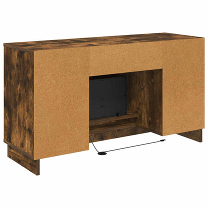 vidaXL Electric Fireplace Smoked Oak 100 x 33 x 55 cm Engineered wood