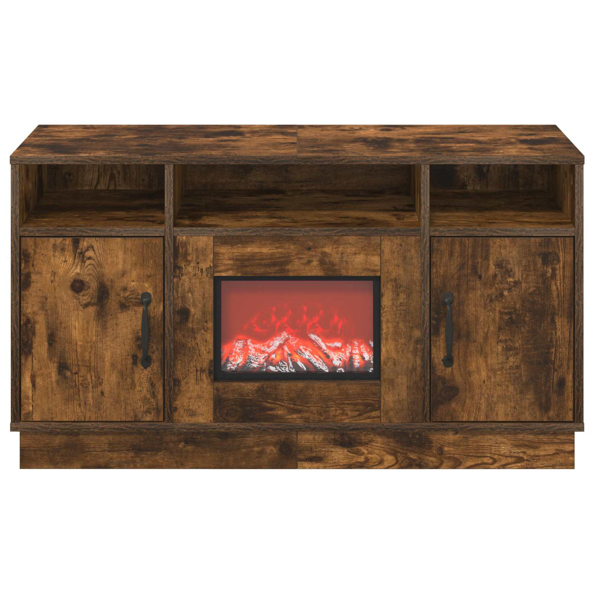 vidaXL Electric Fireplace Smoked Oak 100 x 33 x 55 cm Engineered wood