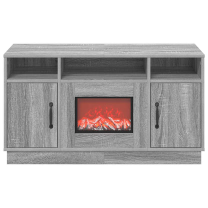 vidaXL Electric Fireplace Grey Sonoma 100 x 33 x 55 cm Engineered wood