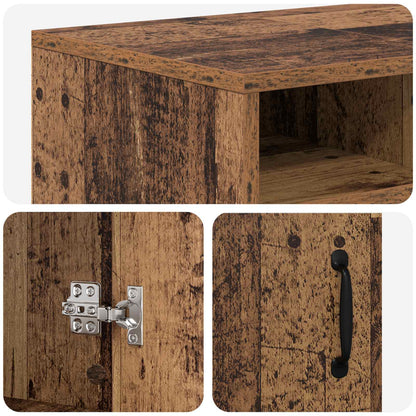 vidaXL Electric Fireplace Old Wood 100 x 33 x 55 cm Engineered wood