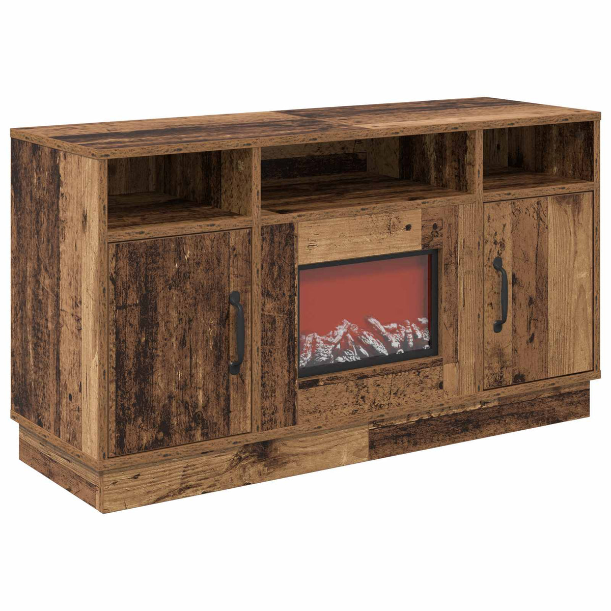 vidaXL Electric Fireplace Old Wood 100 x 33 x 55 cm Engineered wood