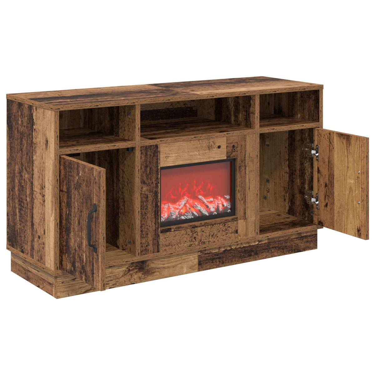 vidaXL Electric Fireplace Old Wood 100 x 33 x 55 cm Engineered wood