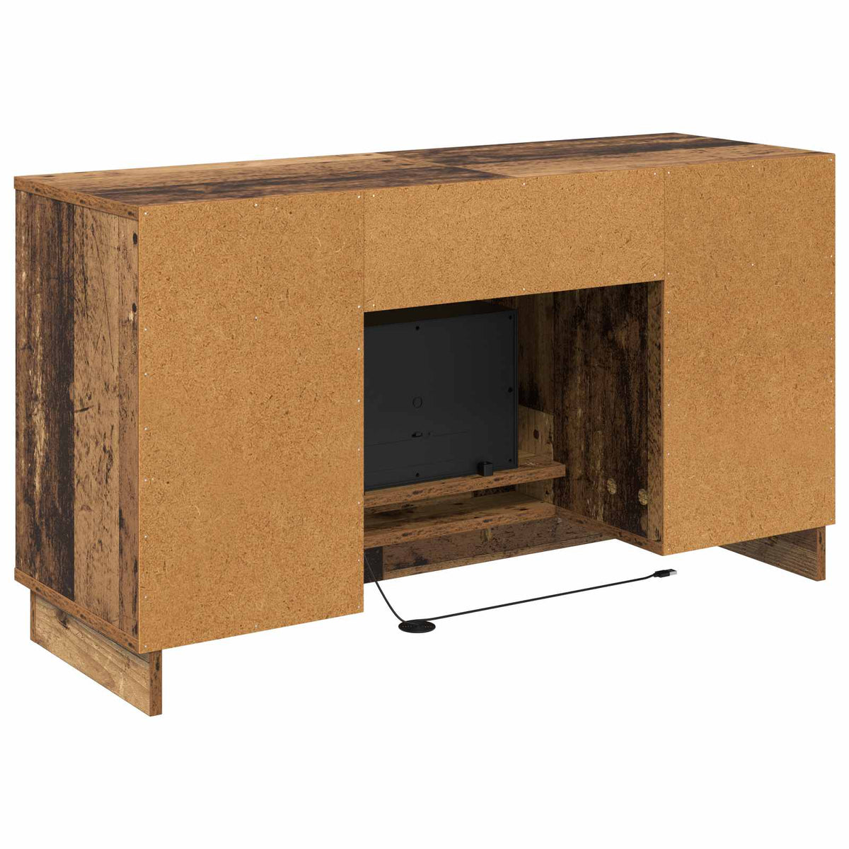 vidaXL Electric Fireplace Old Wood 100 x 33 x 55 cm Engineered wood
