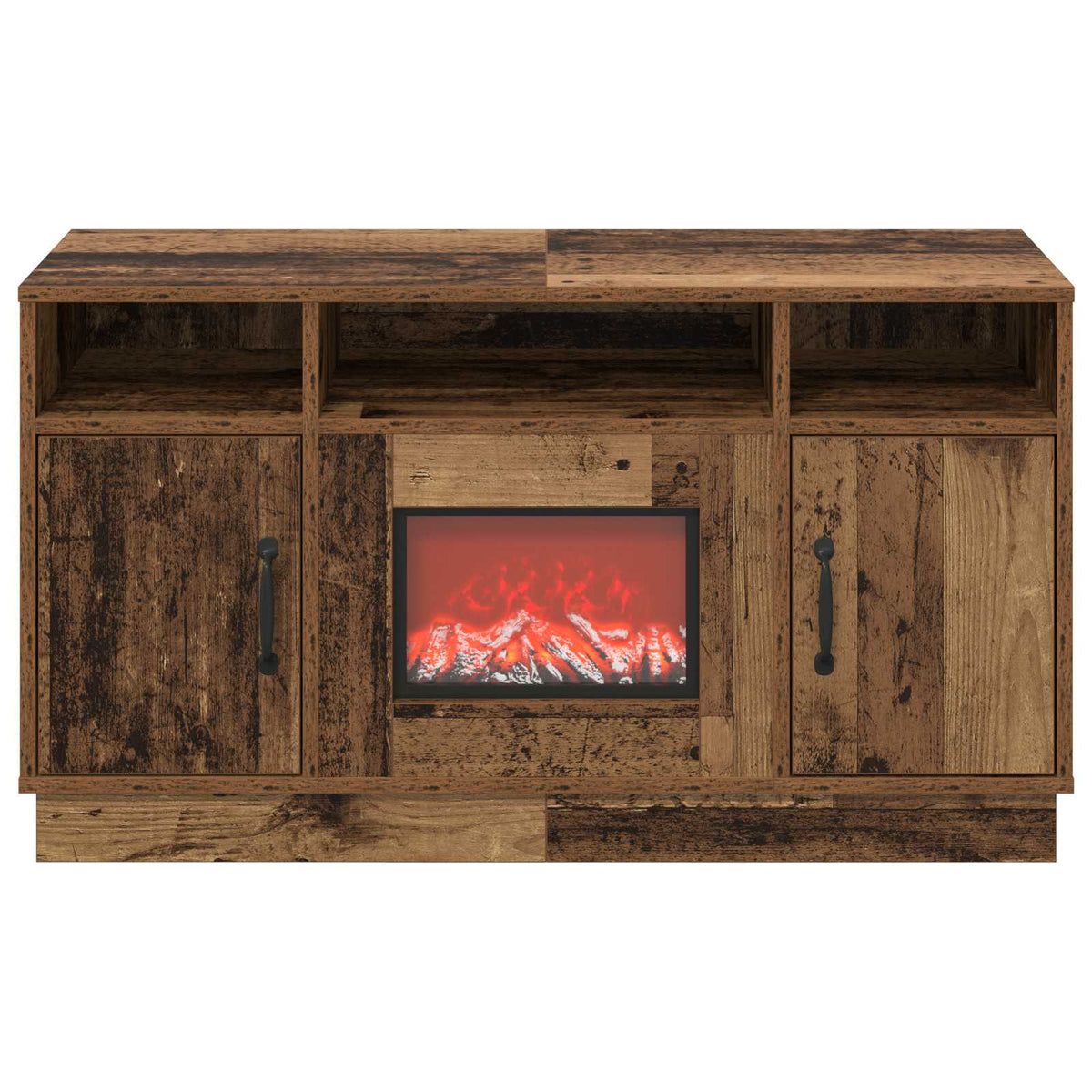 vidaXL Electric Fireplace Old Wood 100 x 33 x 55 cm Engineered wood