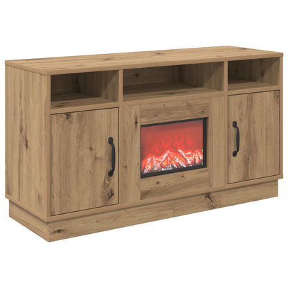 vidaXL Electric Fireplace Artisan Oak 100 x 33 x 55 cm Engineered wood