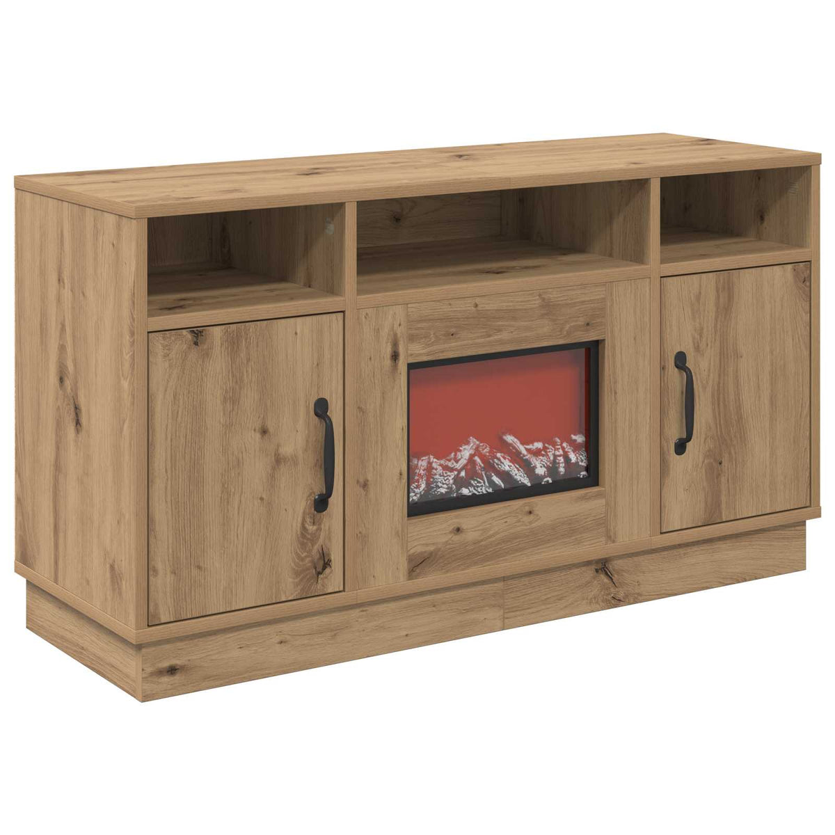 vidaXL Electric Fireplace Artisan Oak 100 x 33 x 55 cm Engineered wood