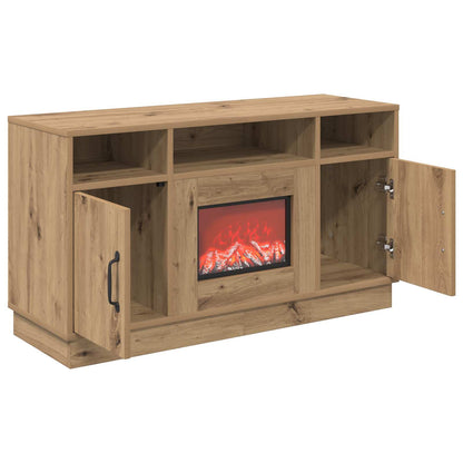 vidaXL Electric Fireplace Artisan Oak 100 x 33 x 55 cm Engineered wood