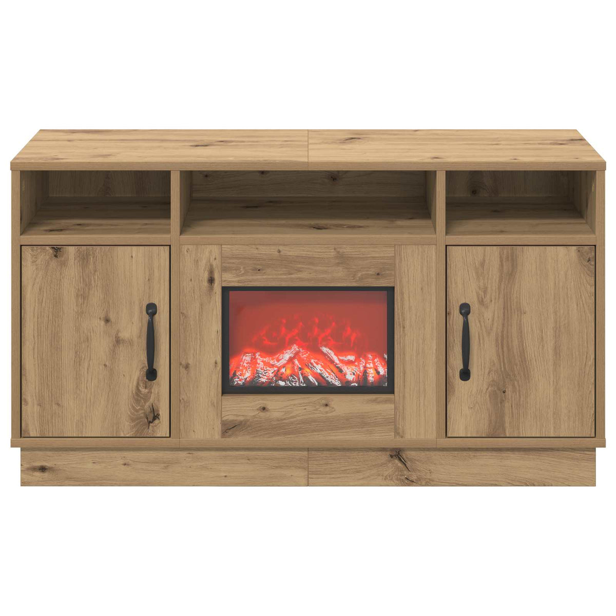 vidaXL Electric Fireplace Artisan Oak 100 x 33 x 55 cm Engineered wood
