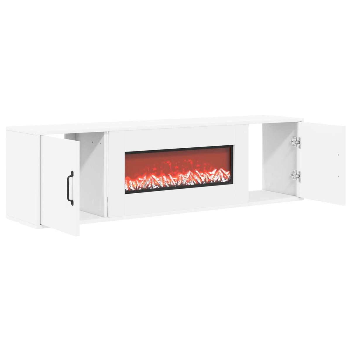 vidaXL Electric Fireplace White 140.5 x 30 x 39 cm Engineered wood