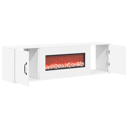 vidaXL Electric Fireplace White 140.5 x 30 x 39 cm Engineered wood
