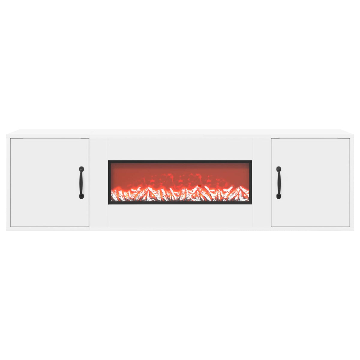 vidaXL Electric Fireplace White 140.5 x 30 x 39 cm Engineered wood