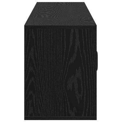 vidaXL Electric Fireplace Black Oak 140.5 x 30 x 39 cm Engineered wood