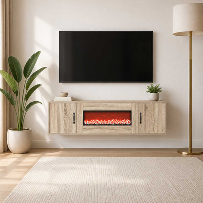 vidaXL Electric Fireplace Sonoma 140.5 x 30 x 39 cm Engineered wood