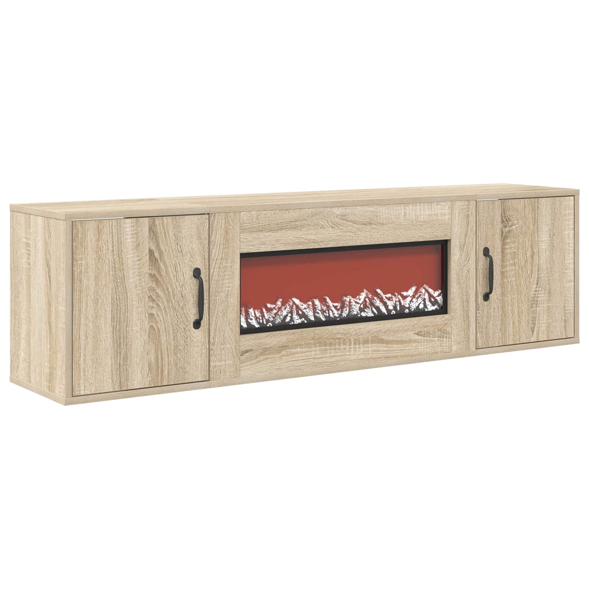 vidaXL Electric Fireplace Sonoma 140.5 x 30 x 39 cm Engineered wood