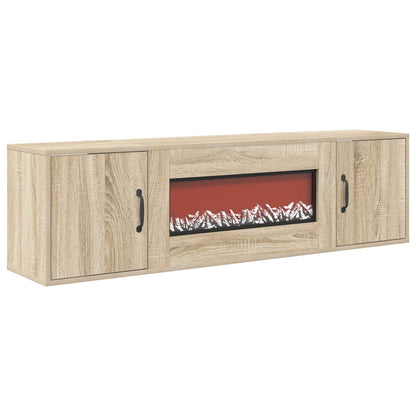 vidaXL Electric Fireplace Sonoma 140.5 x 30 x 39 cm Engineered wood