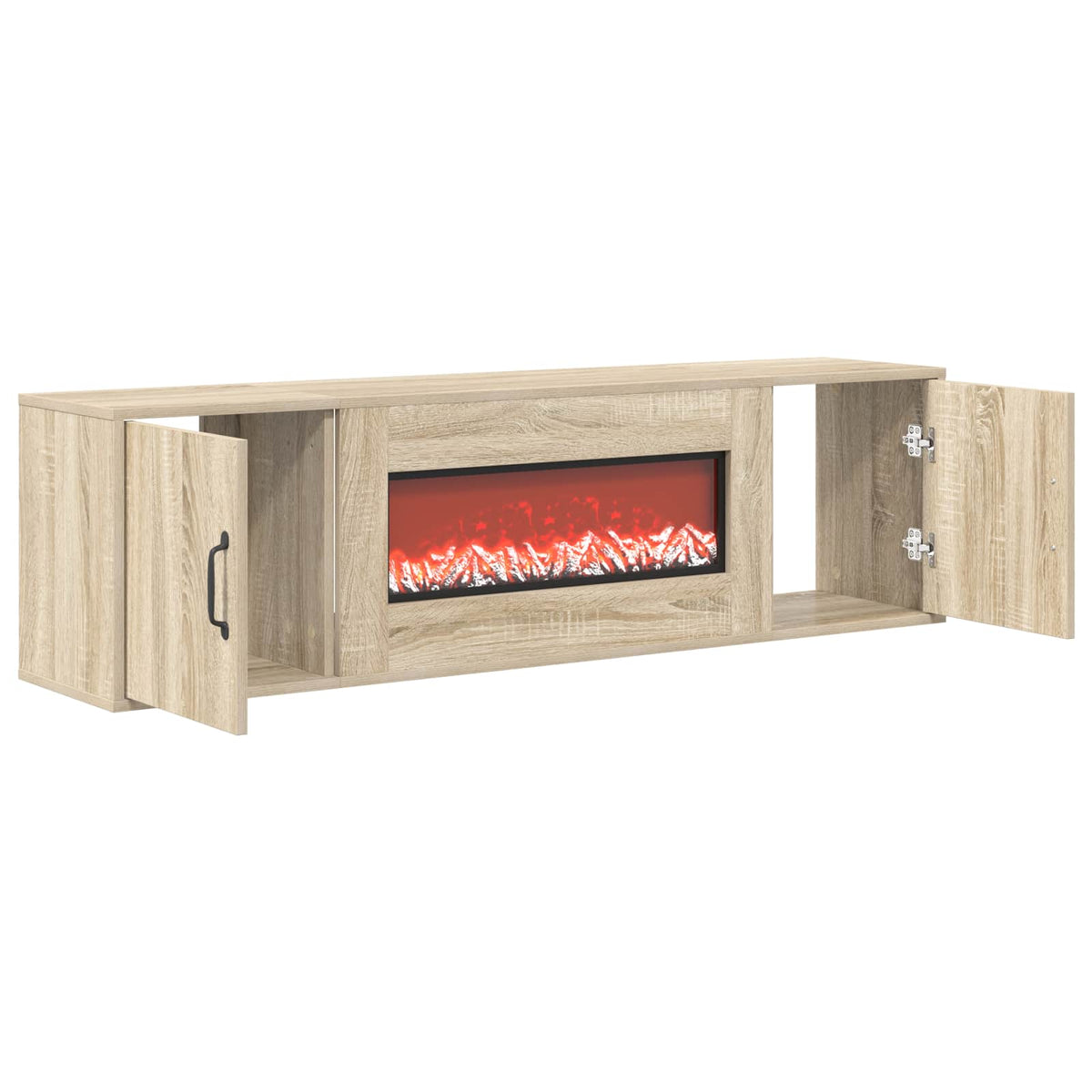 vidaXL Electric Fireplace Sonoma 140.5 x 30 x 39 cm Engineered wood