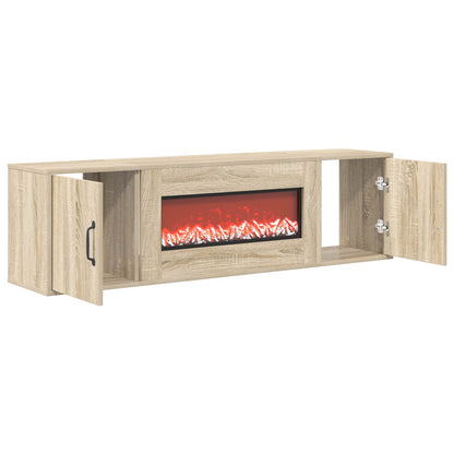 vidaXL Electric Fireplace Sonoma 140.5 x 30 x 39 cm Engineered wood